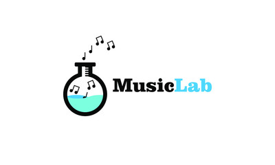 music lab logo vector illustration