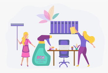Laundry service, ironing, washing machine. The concept of cleaning and restoration services, dry cleaning and laundry, laundry services. Colorful vector illustration