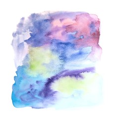 abstract watercolor background with bright cold colours