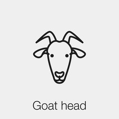 goat head icon vector. Linear style sign for mobile concept and web design. goat head symbol illustration. Pixel vector graphics - Vector. 