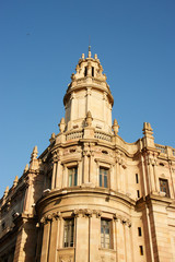 Buildings in the Gothic Quarter in Barcelona, Spain