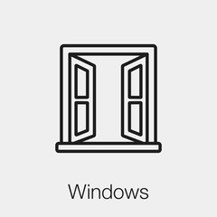 windows icon vector sign symbol