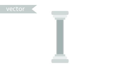 Roman column pedestal or pillar foundation Flat art icon for apps and websites