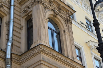 the facade of the building, architecture