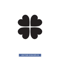 Fototapeta na wymiar for leaf clover icon vector Illustration