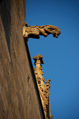 Buildings in the Gothic Quarter in Barcelona, Spain