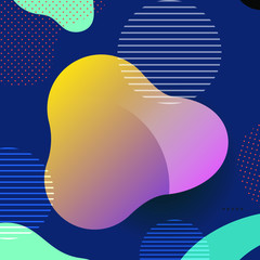 Abstract Memphis vector background 