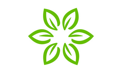 flower green leaf logo