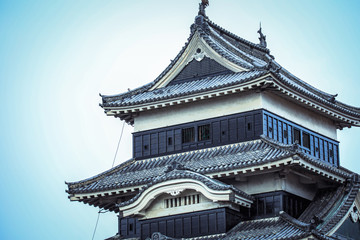 Close up view to the City Roofs near the Matsumloto Castle, Japan