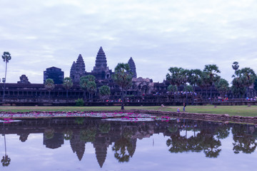 Fototapeta na wymiar Siem Reap, Cambodia - January 15, 2017: Ankor Wat in Siem Reap Cambodia