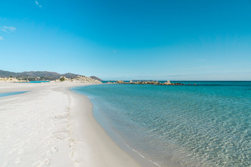 The beautiful beach of Porto Giunco, Villasimius, Sardinia