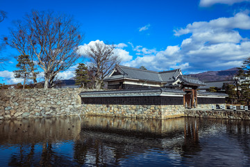 Reflexion of the Matsumoto Castle in the Water Surface, Japan