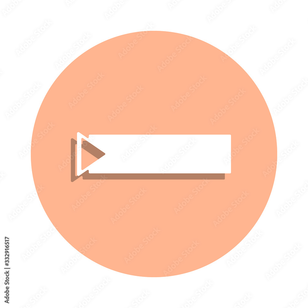 Poster arrow badge icon. simple glyph, flat vector of web icons for ui and ux, website or mobile applicatio