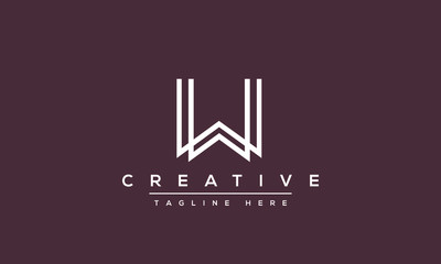W letter logo Design Modern Monogram Icon. W WW initials based Template and Letters in vector.