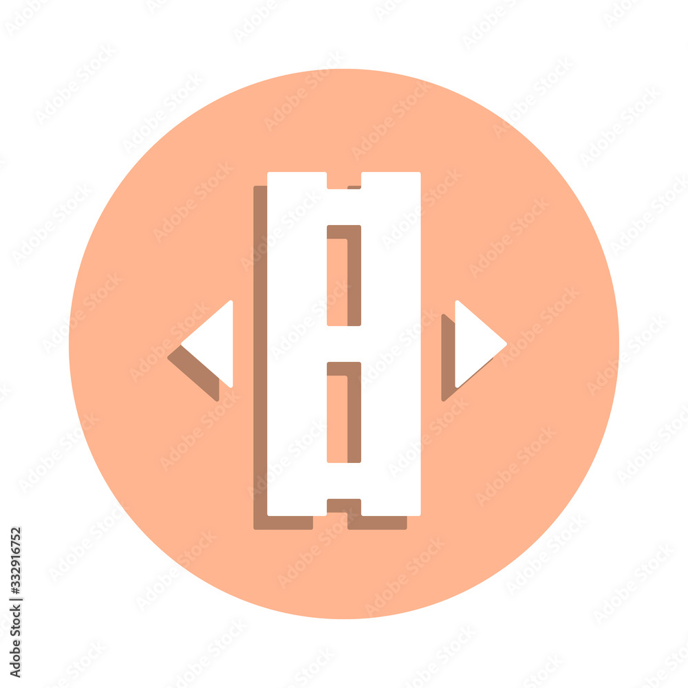 Poster broken line road badge icon. simple glyph, flat vector of web icons for ui and ux, website or mobile