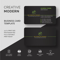 set of business cards