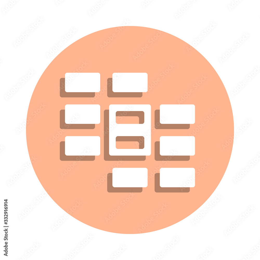 Poster combine cells 36 badge icon. simple glyph, flat vector of web icons for ui and ux, website or mobile