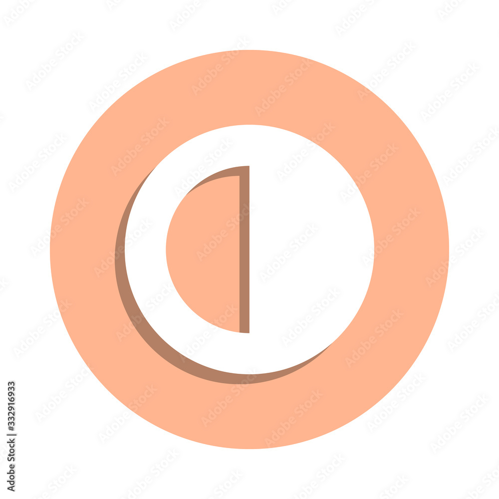 Poster contrast tool badge icon. simple glyph, flat vector of web icons for ui and ux, website or mobile ap