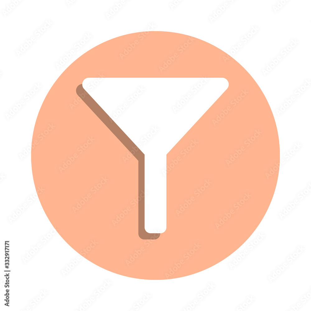 Poster funnel tool badge icon. simple glyph, flat vector of web icons for ui and ux, website or mobile appl