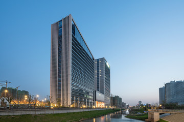 Modern business building, high tech area