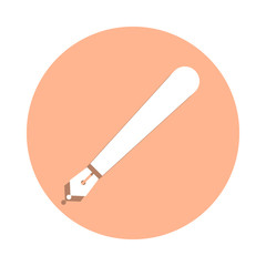 Pen badge icon. Simple glyph, flat vector of web icons for ui and ux, website or mobile application