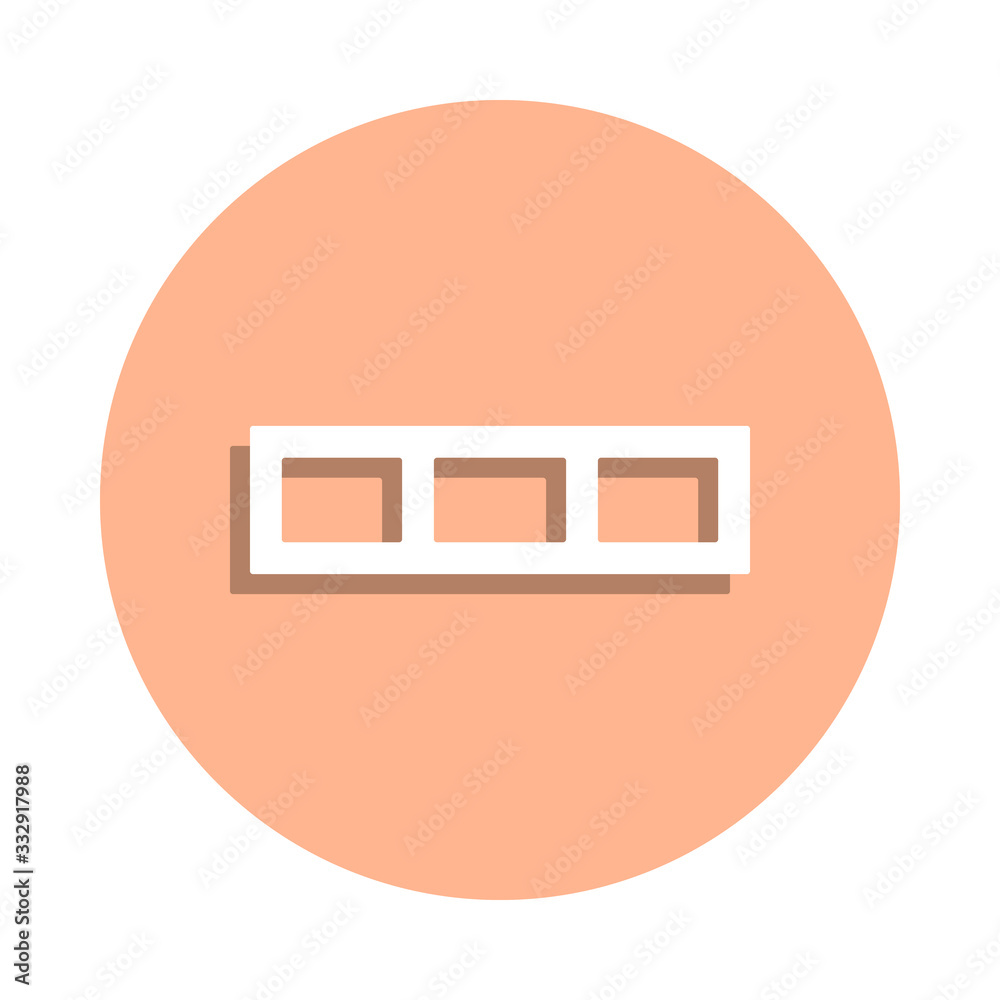 Poster table row badge icon. simple glyph, flat vector of web icons for ui and ux, website or mobile applic