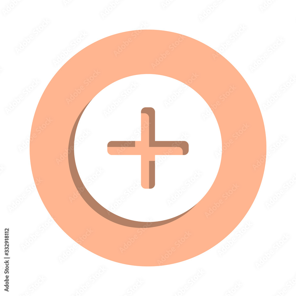 Poster add badge icon. simple glyph, flat vector of web icons for ui and ux, website or mobile application