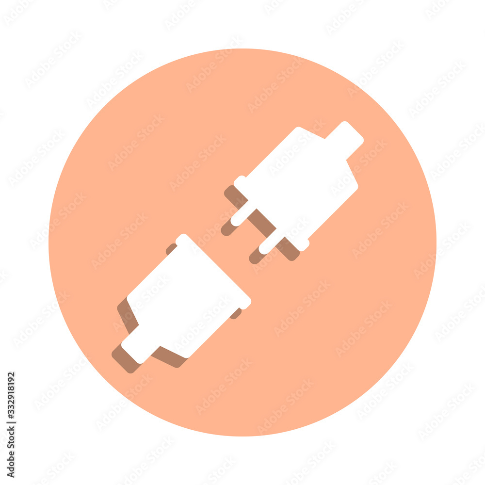 Poster connection badge icon. simple glyph, flat vector of web icons for ui and ux, website or mobile appli