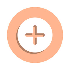 Add badge icon. Simple glyph, flat vector of web icons for ui and ux, website or mobile application