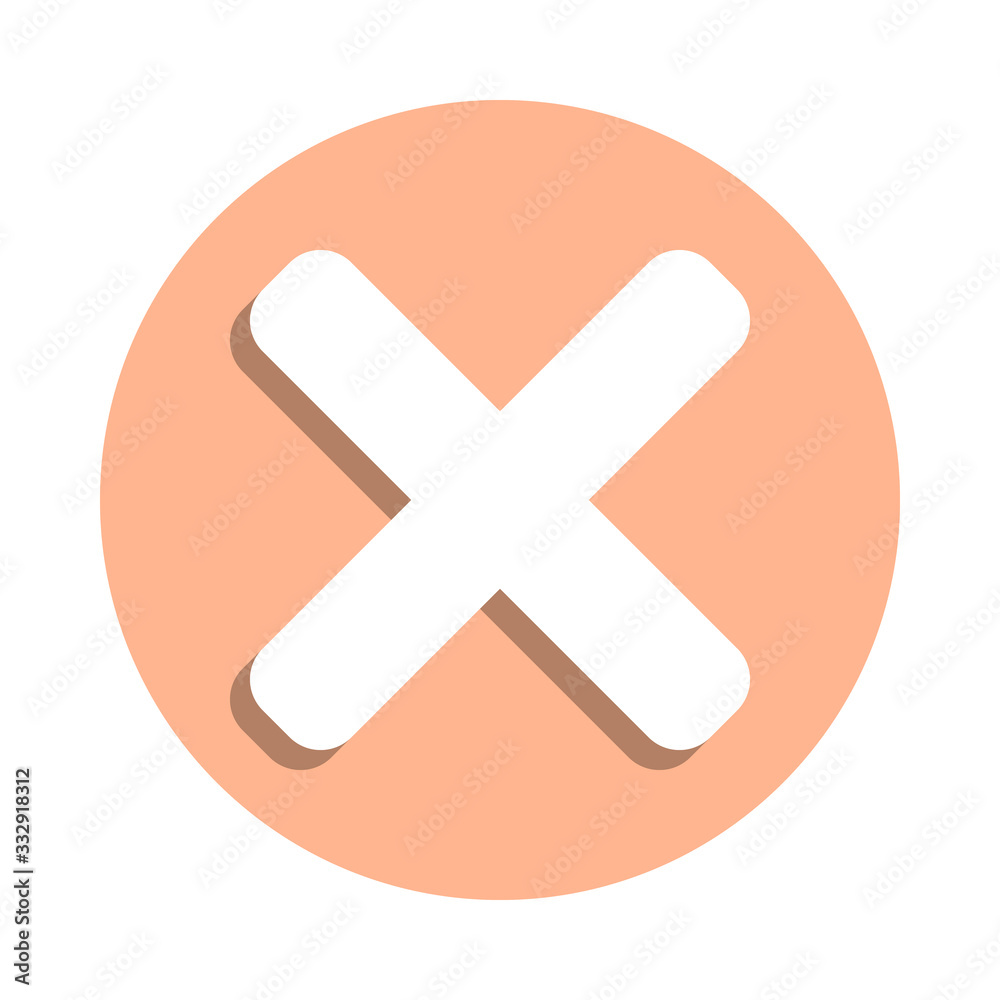 Poster delete cross badge icon. simple glyph, flat vector of web icons for ui and ux, website or mobile app