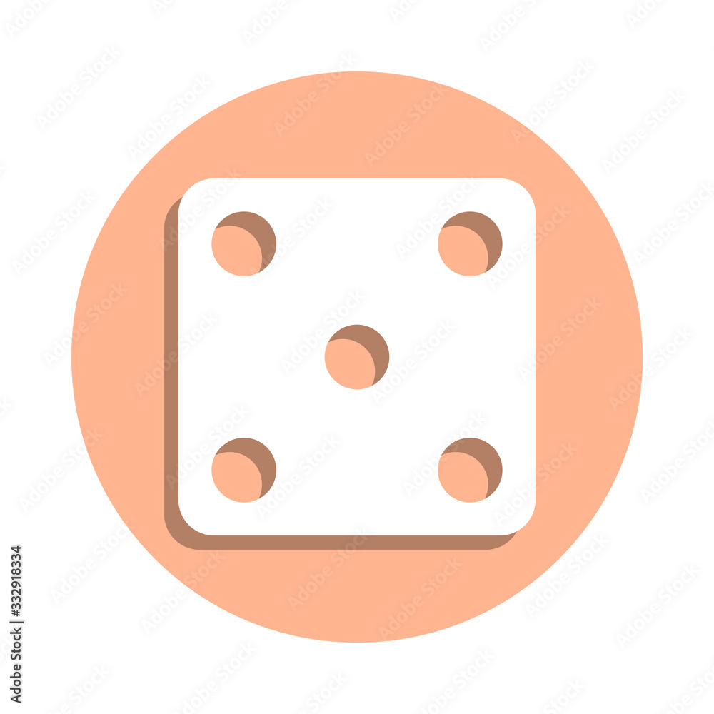 Poster dice badge icon. simple glyph, flat vector of web icons for ui and ux, website or mobile application