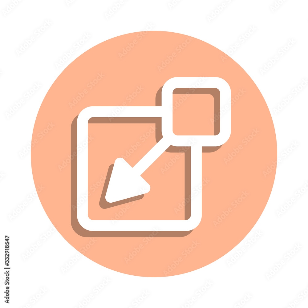 Poster insert an empty square badge icon. simple glyph, flat vector of web icons for ui and ux, website or 