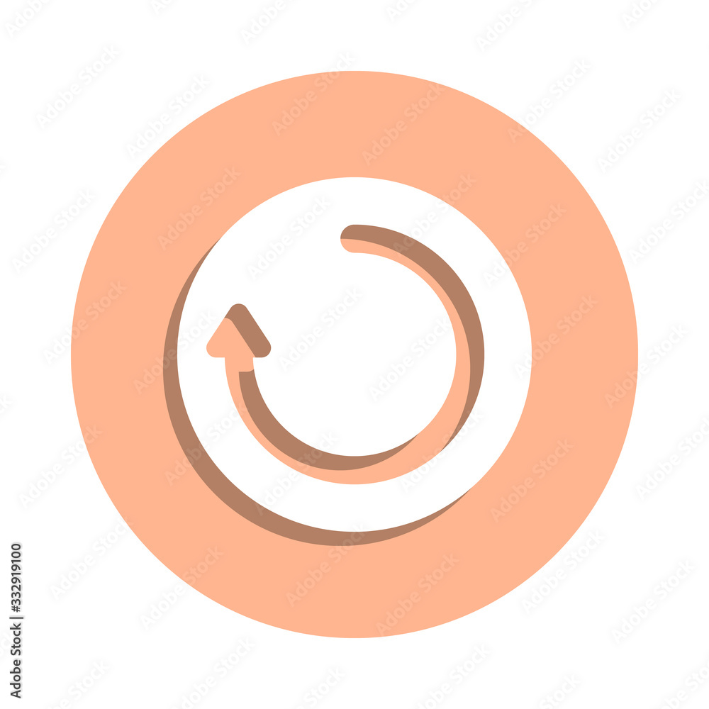 Poster reload arrow badge icon. simple glyph, flat vector of web icons for ui and ux, website or mobile app