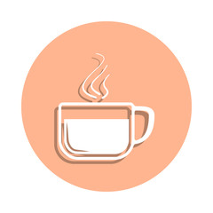 A cup of tea badge icon. Simple glyph, flat vector of drink icons for ui and ux, website or mobile application