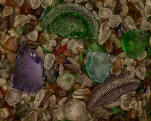 A Collection of Colorful Sea Glass