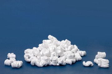 Polystyrene or white styrofoam packing
