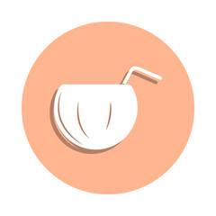 Tropical cocktail badge icon. Simple glyph, flat vector of drink icons for ui and ux, website or mobile application