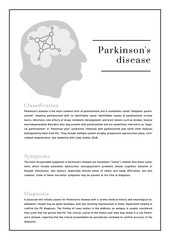 Parkinson's disease old man vector set