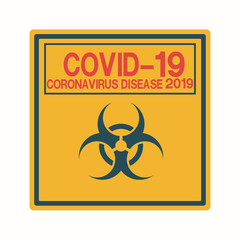 Prohibition icon shape. biological hazard risk logo symbol. Contamination epidemic virus da