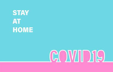 Obraz premium Covid-19 sign in minimal flat style. Danger coronavirus disease with similar to flu symptoms. Stay home to reduce your risk of Severe Illness. Vector illustration.