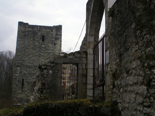 Le Bourget du lac, France - March 3th 2009 : Castle of Guillaume II, near the lake Le Bourget and...