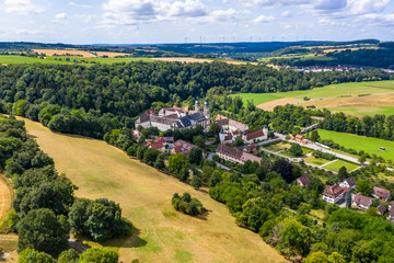 Fototapeta premium Schöntal Monastery, Jagsttal, Hohenlohe, Baden-Württemberg, Germany,