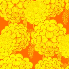 Foto op Plexiglas anti-reflex Creative seamless pattern with flowers in ethnic style. Floral decoration. Traditional paisley pattern. Textile design texture.Tribal ethnic vintage seamless pattern. Asian art. © Natallia Novik
