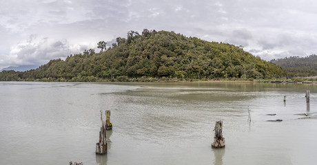 Fototapeta premium bay at Okarito lagoon, West Coast, New Zealand