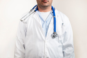 caucasian doctor with stethoscope
