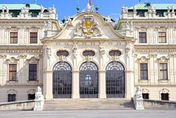Fototapeta na wymiar Belvedere Palace details, Vienna, Austria