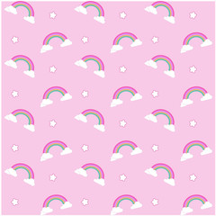 pattern is gentle with a rainbow to use