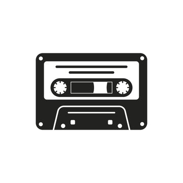 Cassette icon. the tape symbol. Flat illustration  