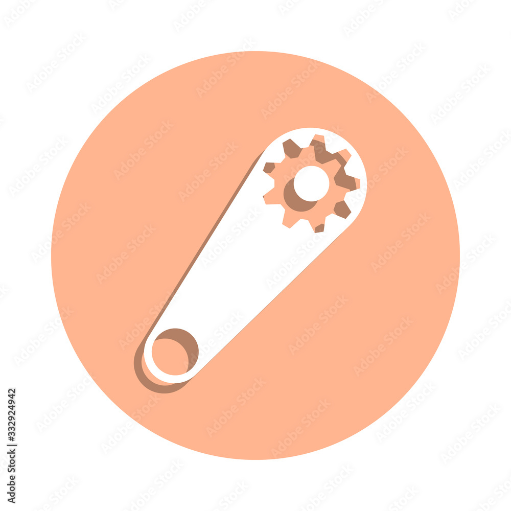Poster mechanism badge icon. simple glyph, flat vector of engineering icons for ui and ux, website or mobil