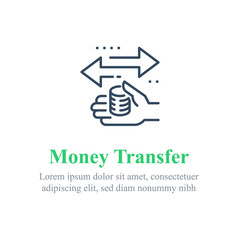 Finance transfer, send money, instant payment, financial service, fast cash loan